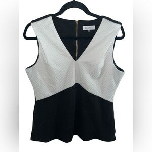 Calvin Klein Black and White Blouse